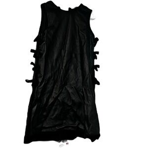 Lilou girls sz 7 black leather jumber velvet bows holiday fancy party fun prep